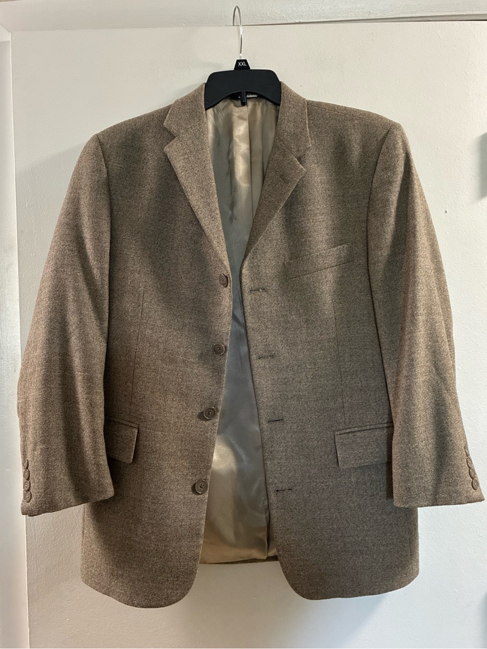 Vtg Claiborne Men's Taupe Wool Alpaca Sport Coat